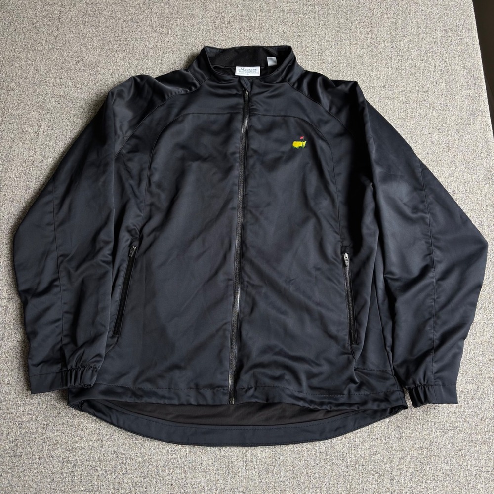 Masters Performance Jacket Mens XL Black Golf PGA Tour Full Zip Masters
